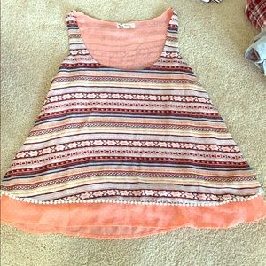 Flowy patterned tank top
